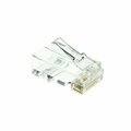 Swe-Tech 3C Cat6 Crimp Connectors for Solid Cable w/ staggered guides, POE Compliant, 100PK FWT31X8-080HD